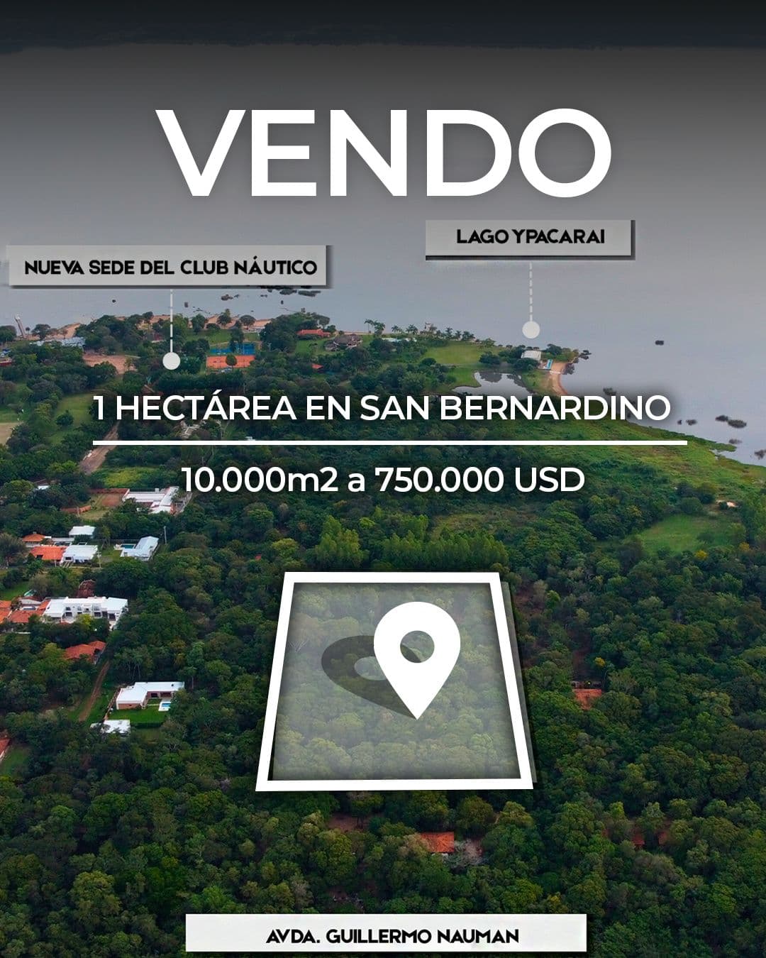 Se Vende 1 HA. en San Bernardino Zona Club Náutico