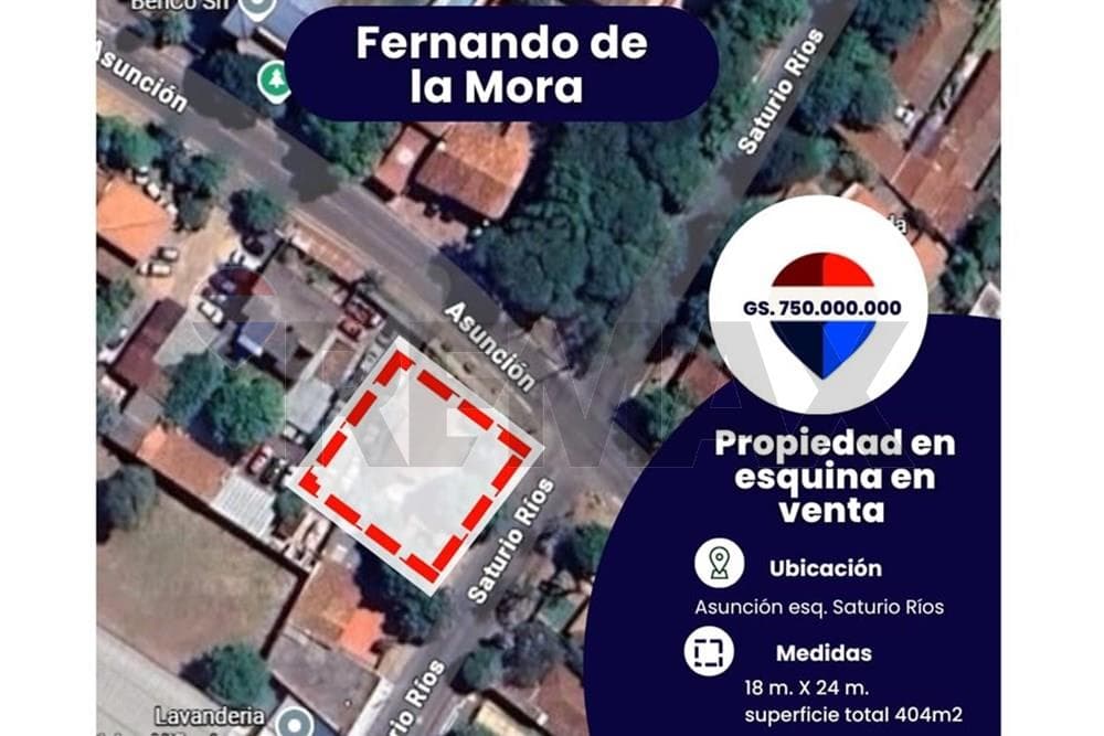 ESQUINA EN VENTA FERNANDO DE LA MORA