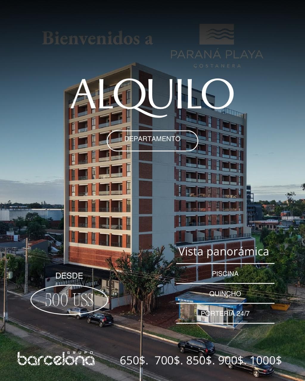 Departamento - Alquiler - Encarnación, Paraguay parana playa