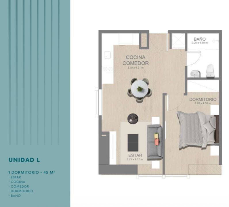 PETRA IMPERIALE – Departamento de 1 dormitorio en pozo – 2