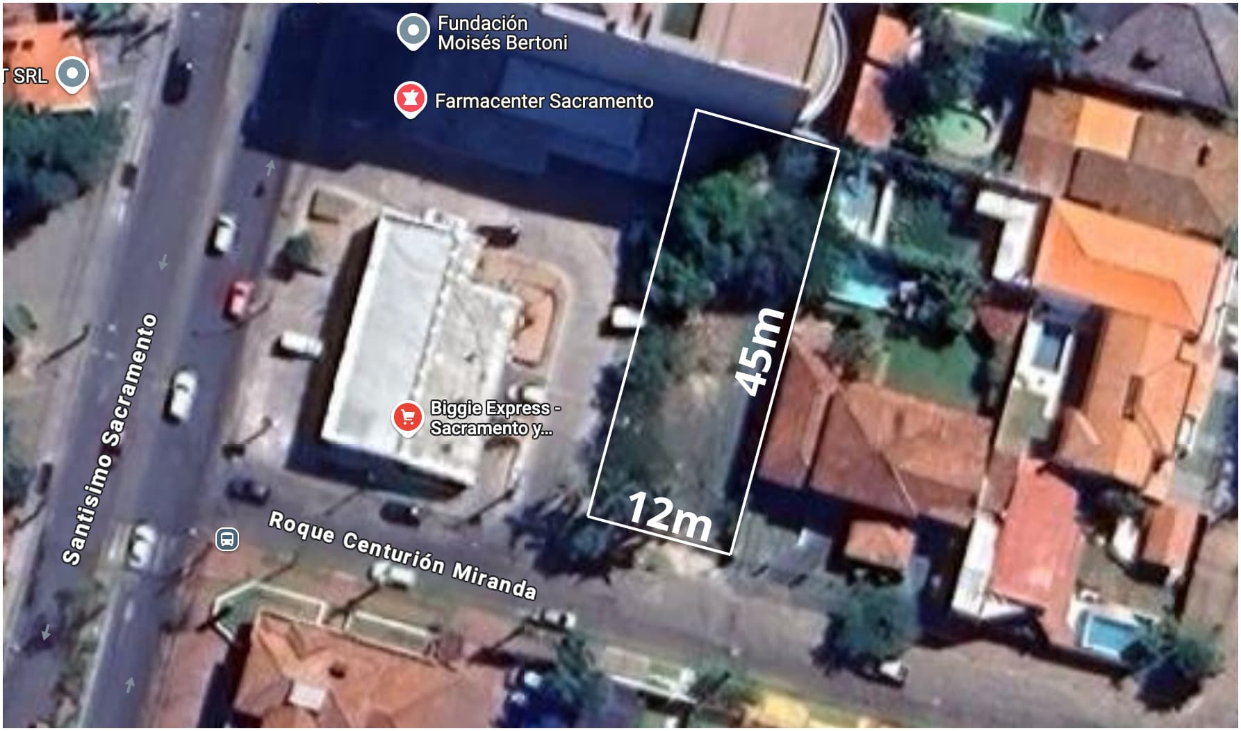 EXCELENTE TERRENO DE 540m2 A METROS DE LA AV. SACRAMENTO