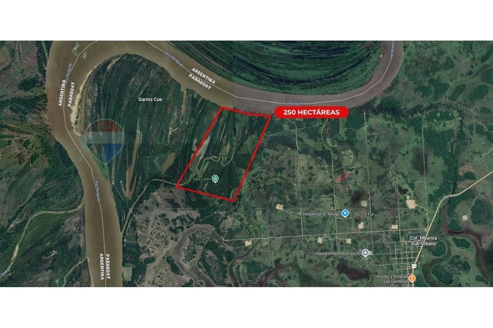 Terreno venta 250 hectáreas Pilar Paraguay