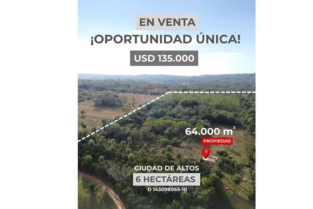 Oportunidad Única! Venta de 6 Hectáreas y 4000 m² – 2