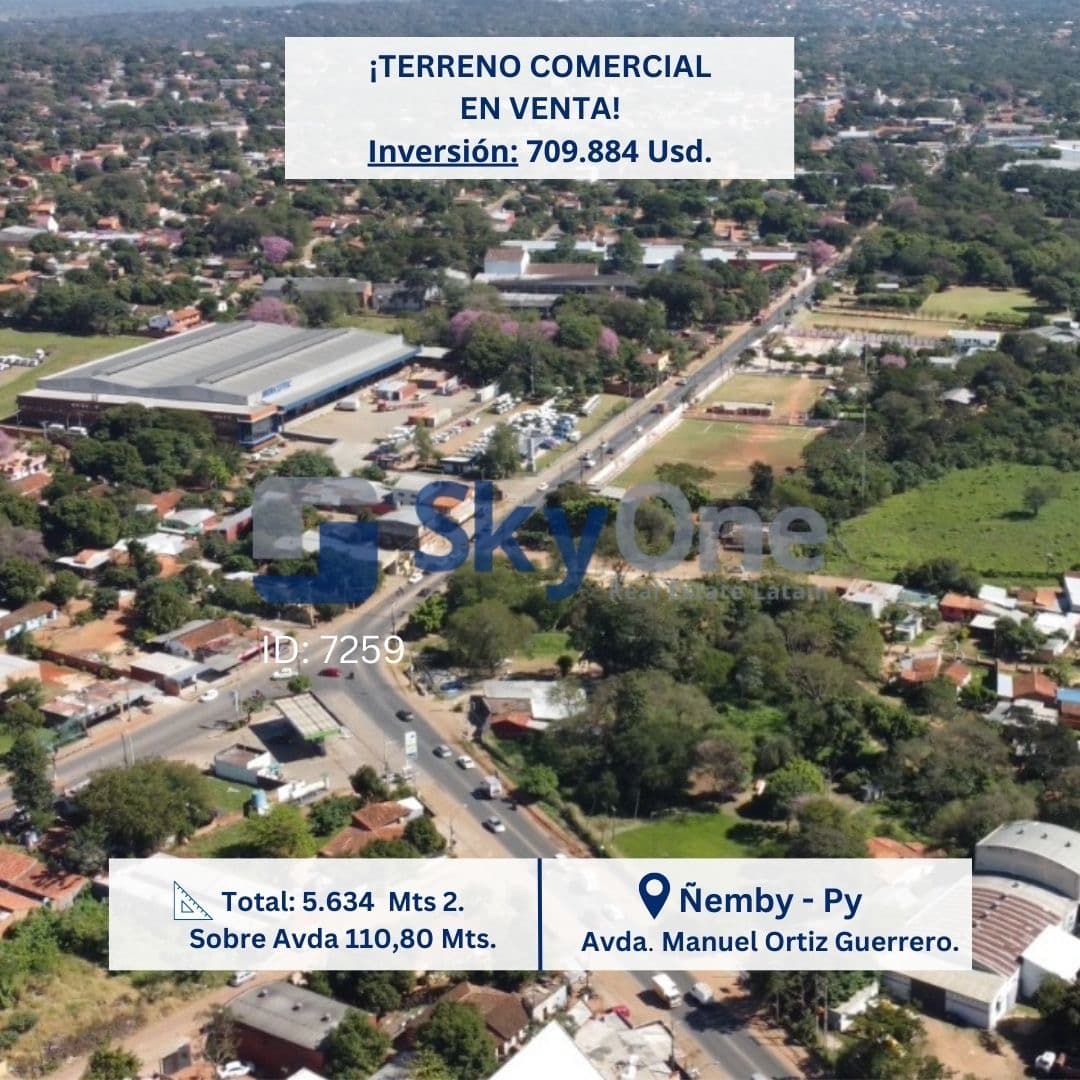 EN VENTA TERRENO COMERCIAL DE 5634 m2