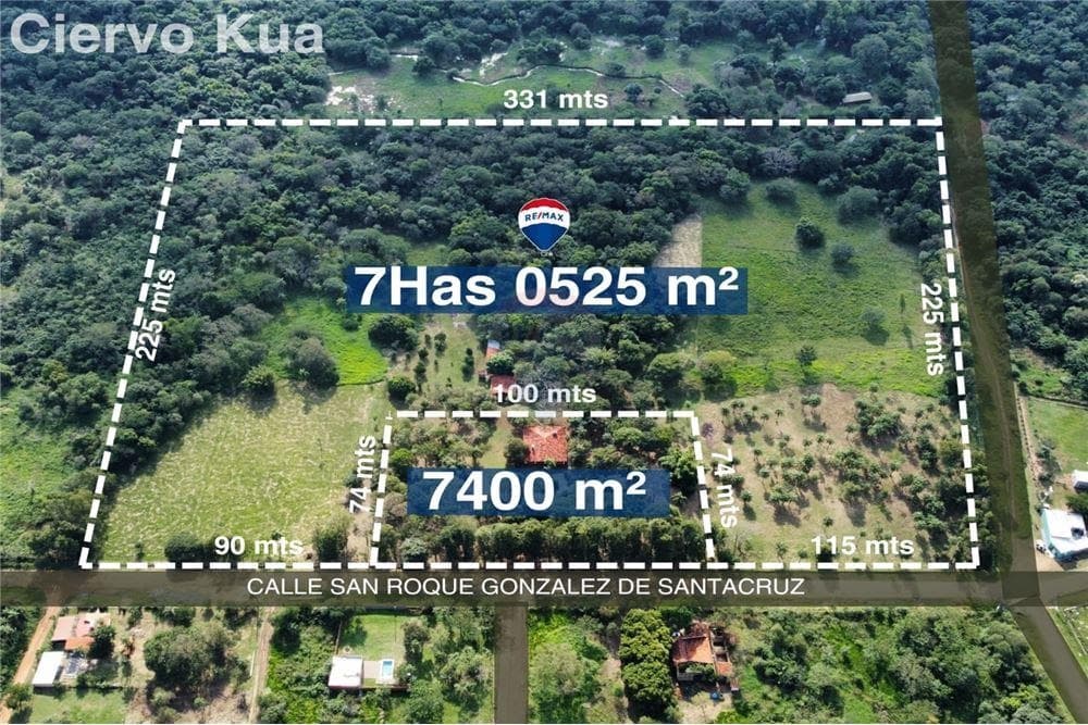 VENDO TERRENO EN SAN BERNARDINO ZONA CIERVO CUA 7.7 HECTAREAS