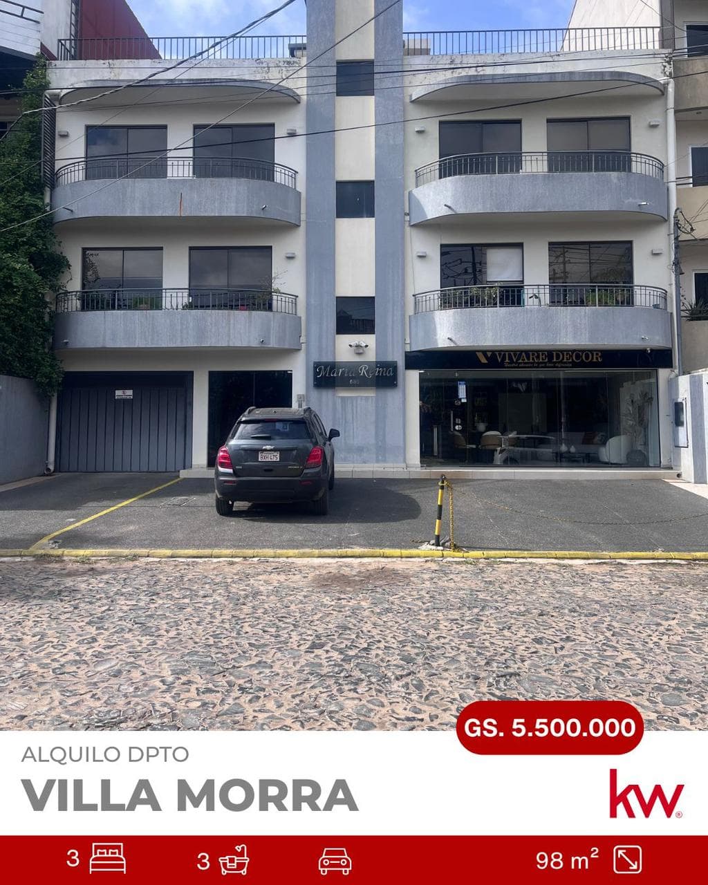 ALQUILER DE DEPARTAMENTO EN VILLA MORRA – EDIFICIO MARÍA REINA