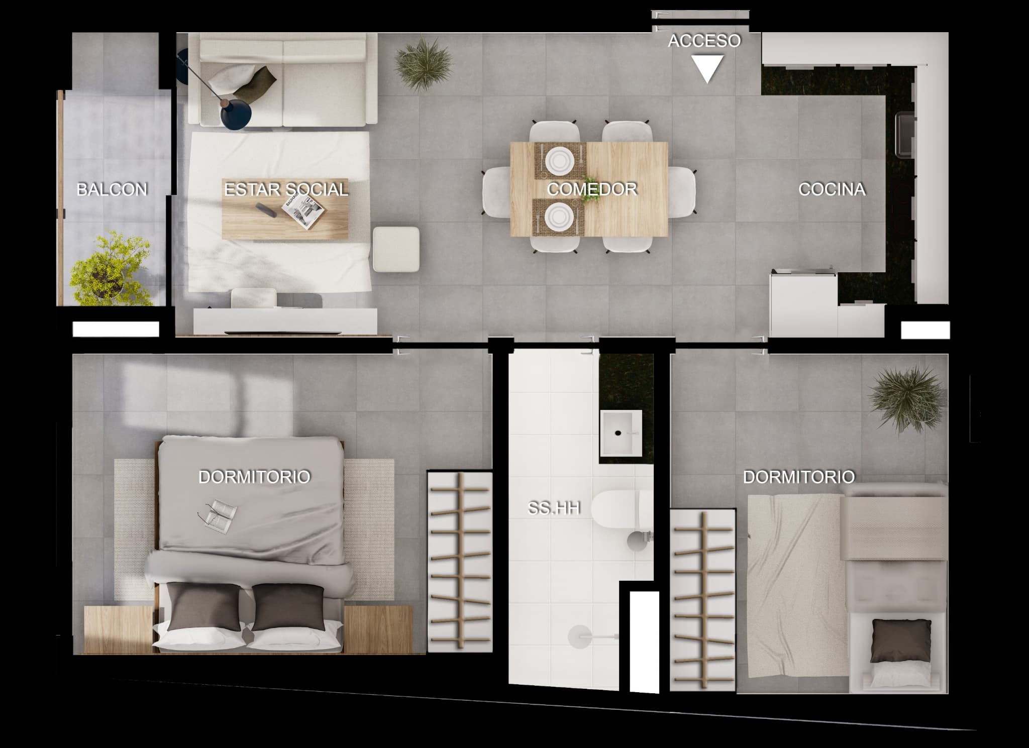 Departamento en Edificio Jardinia – Zona CONMEBOL / Curva Romero – Luque – 3