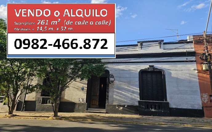 Alquilo O Vendo Amplio Local Comercial Centro Asunción  761 M²