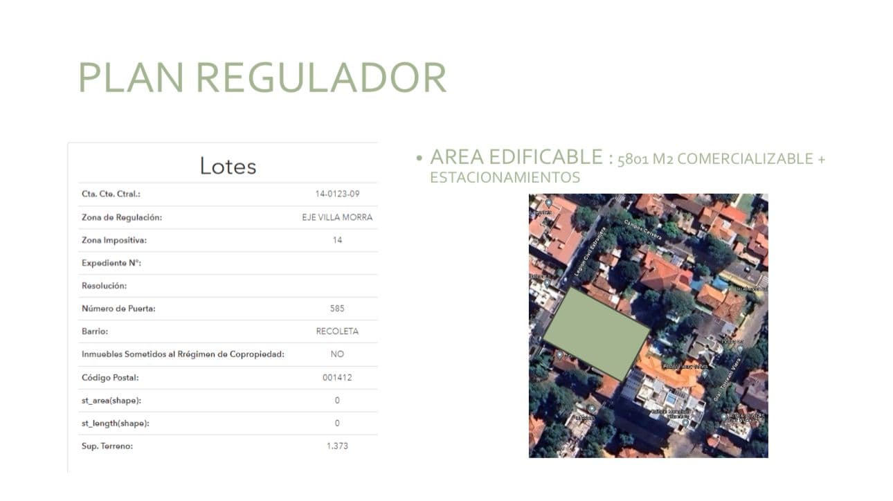Vendo Terreno Para Desarrollo En Recoleta