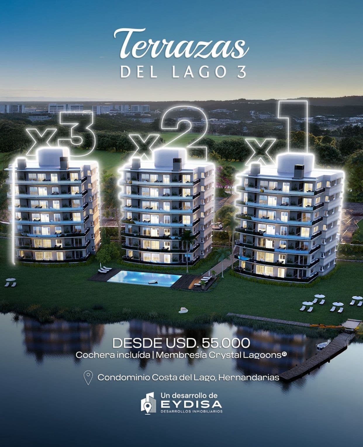 Departamento en pozo TERRAZAS DEL LAGO – 3