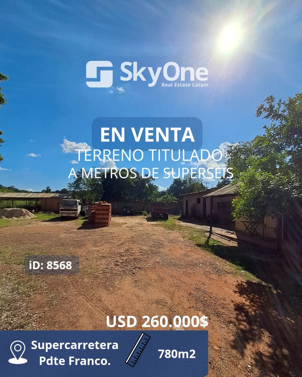 Se Vende Terreno en Pdte Franco