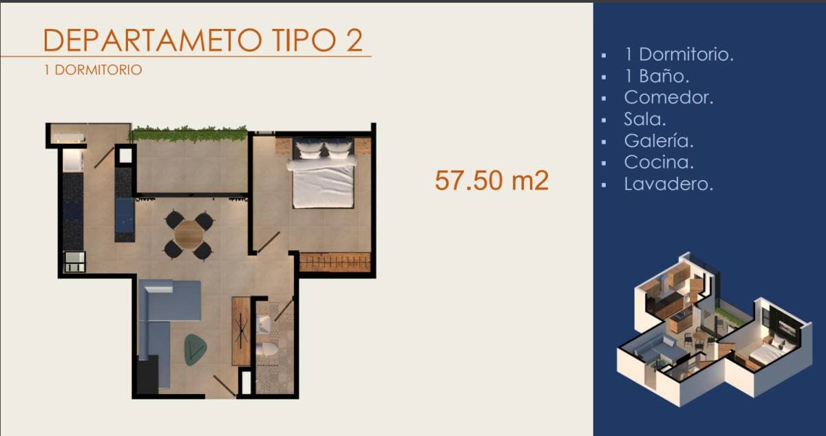Alquilo departamento a estrenar 1 dormitorio en Edificio Fénix, Fdo. de la Mora – 2