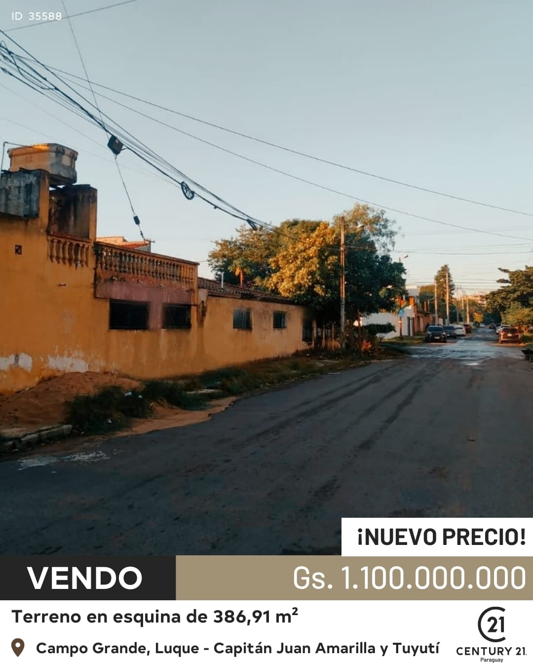 TERRENO EN ESQUINA EN VENTA – ZONA CIT ESPECIAL PARA INVERTIR, LUQUE