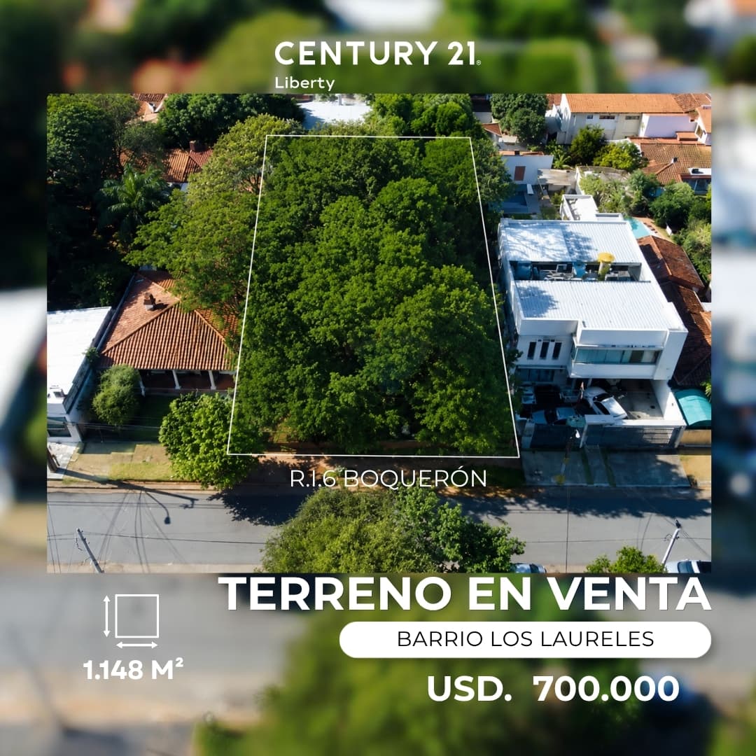 VENDO TERRENO DE 1148 EN LOS LAURELES