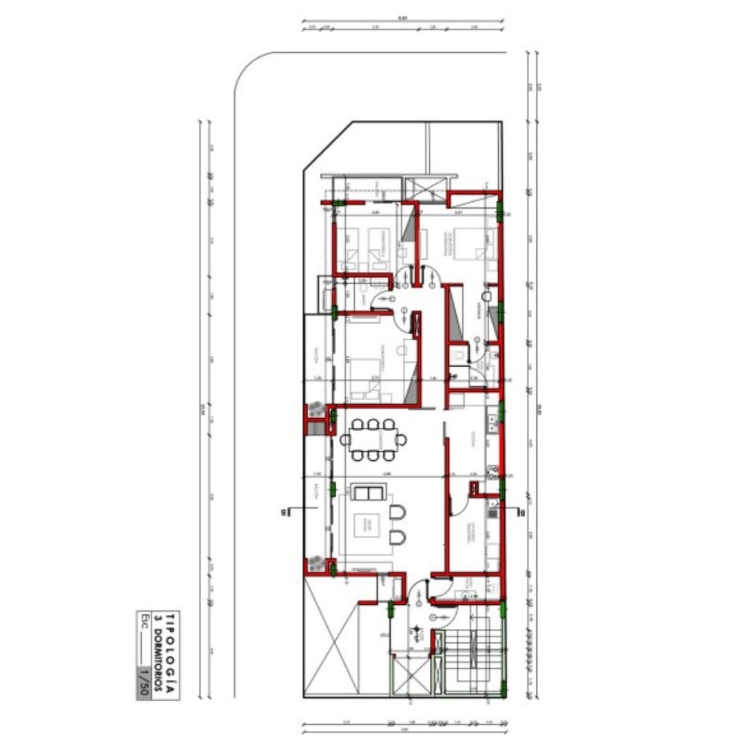 Departamento de 3 habitaciones en las Mercedes – 2