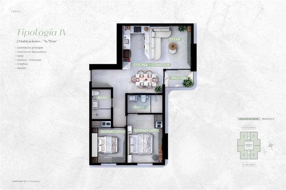 EN VENTA - DEPTO. 2 HABITACIÓNES CIVIS XI – 2