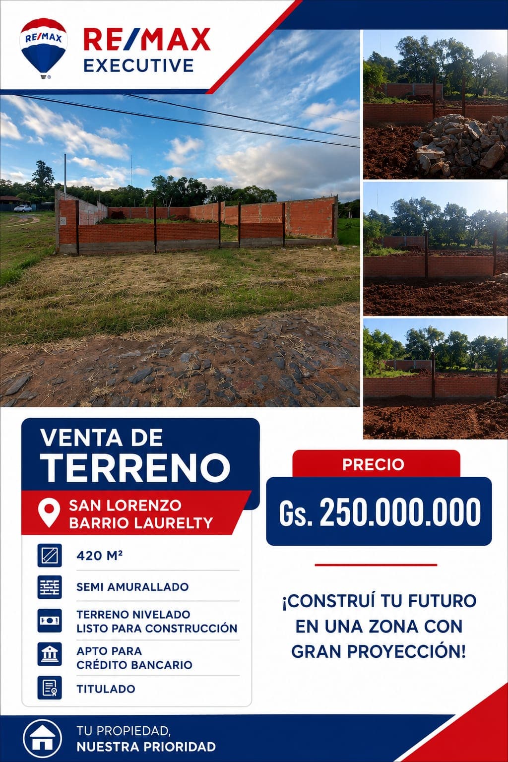 VENDO TERRENO EN SAN LORENZO