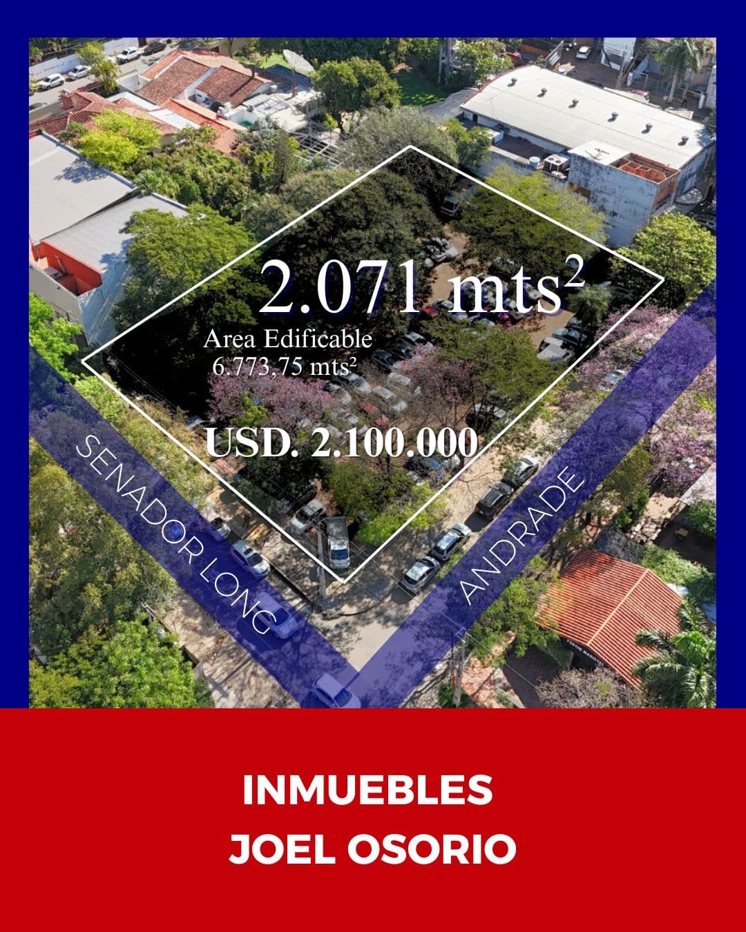 Terreno Esquina Villa Morra Asunción - Listo A Transferir - Usd 2.100.000 – 2