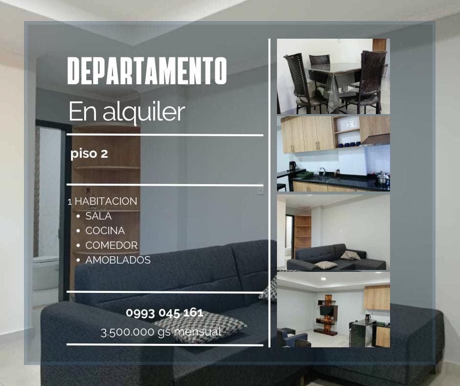 ALQUILO DEPARTAMENTO AMOBLADO EN PLENO CENTRO DE ENCARNACION