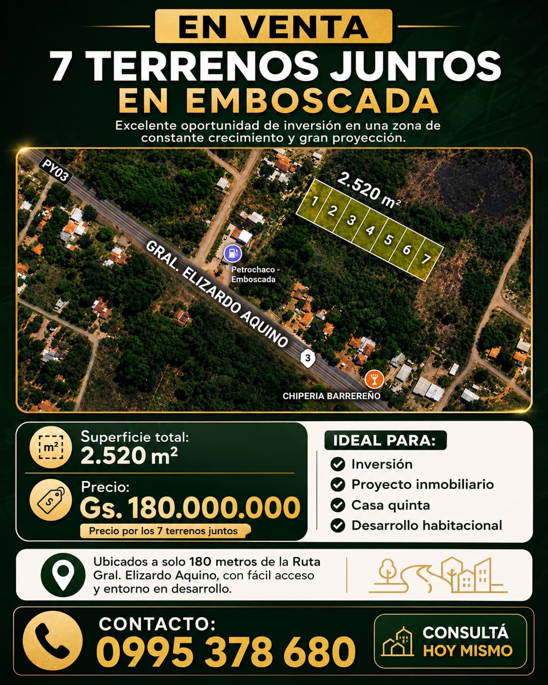 TERRENO DE 2.520 M2 EN OFERTA! – 2