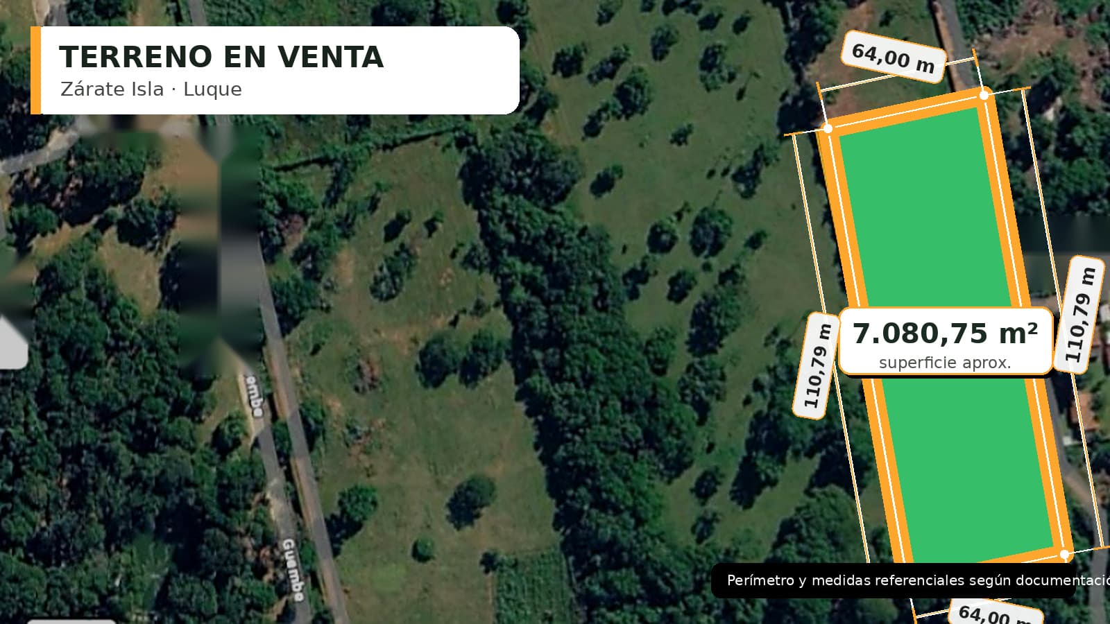 TERRENO EN VENTA – ZÁRATE ISLA, LUQUE