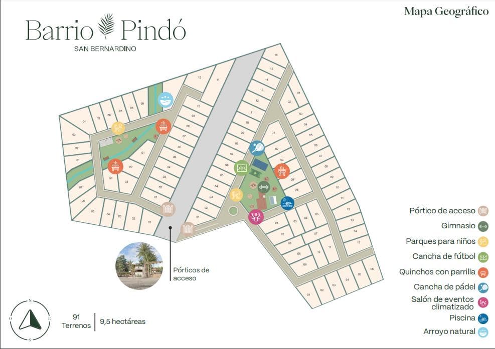 Terreno en venta de 700 m2 en barrio cerrado en San Bernardino – 2