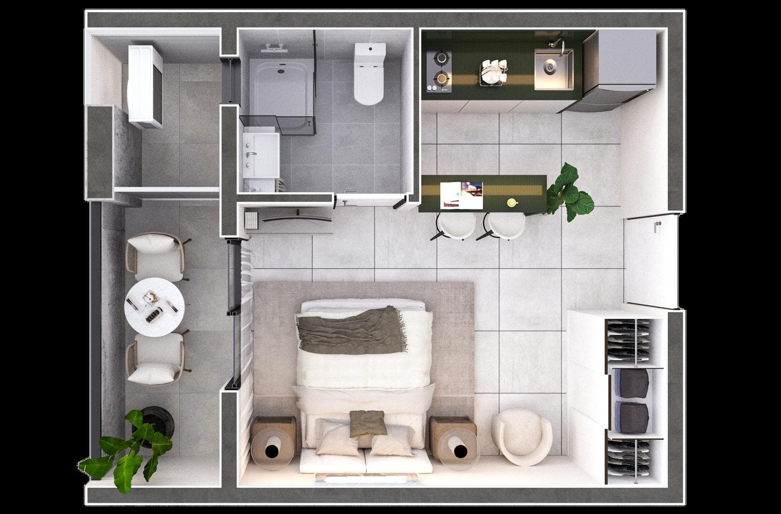 Departamento a la venta monoambiente en Barrio Herrera Asuncion Edificio Inarco Herrera