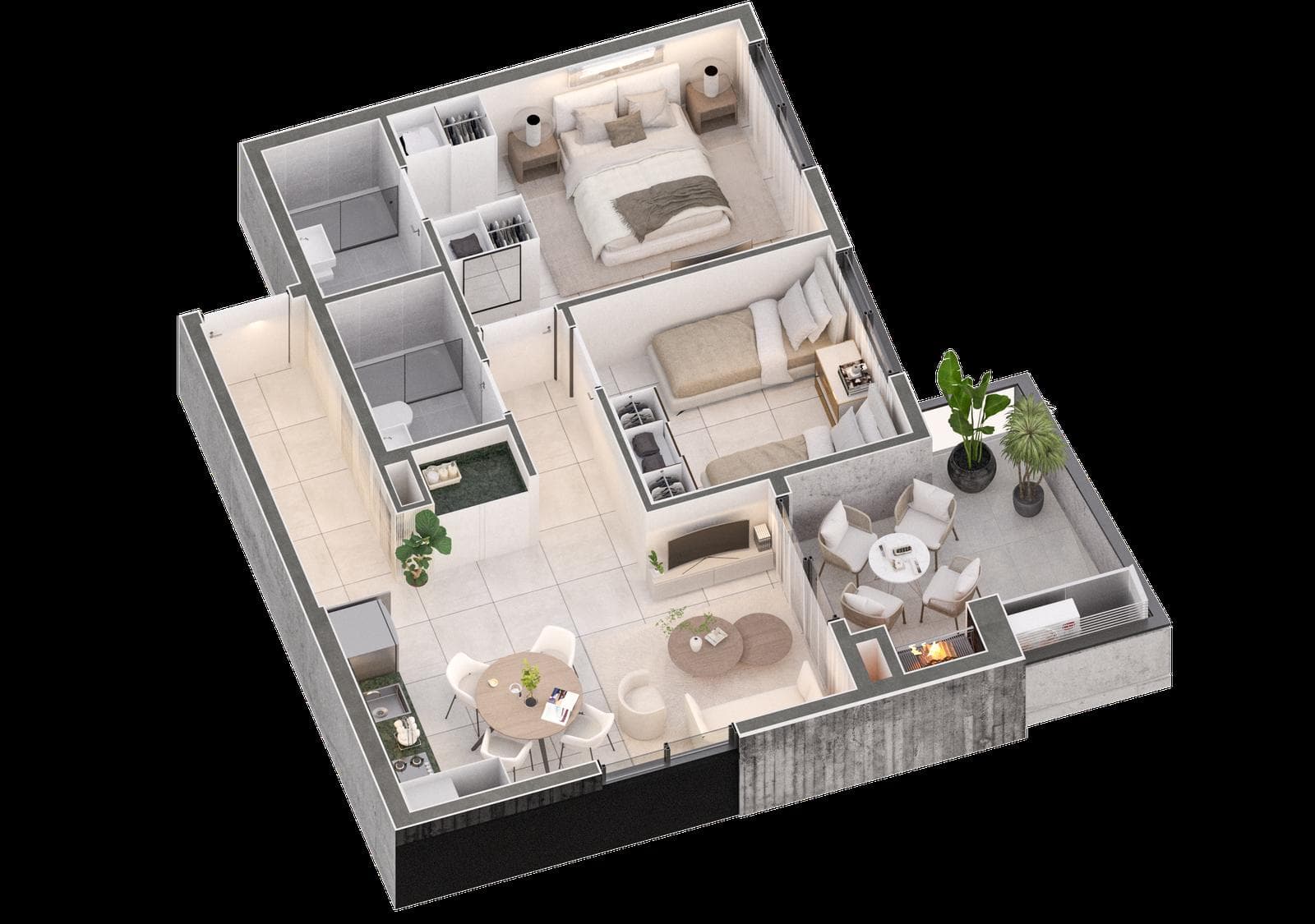 Departamento a la venta 2 dormitorios en Barrio Herrera Asuncion Edificio Inarco Herrera – 3