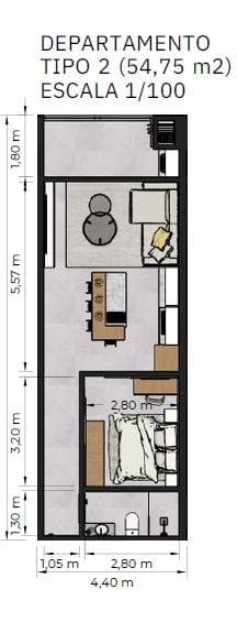 Departamentos en venta 1 dormitorio Estandar en Ciudad del Este Edificio Inizio 2 – 3