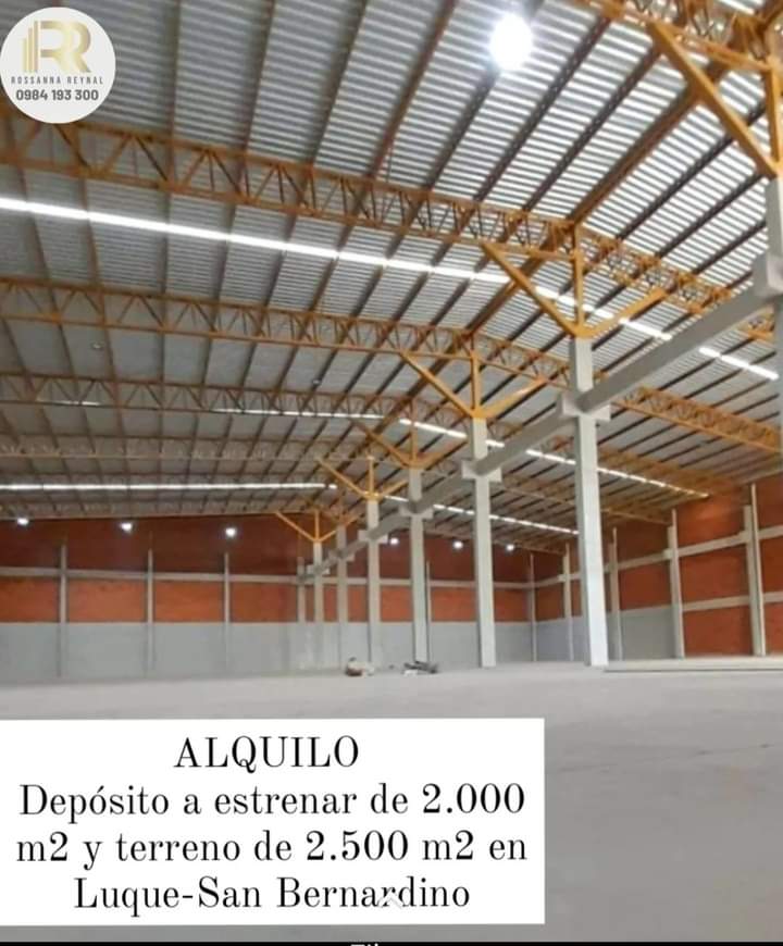 ALQUILO DEPÓSITO A ESTRENAR DE 2.000 M2 DE SUPERFICIE EN LUQUE - SAN BERNARDINO!