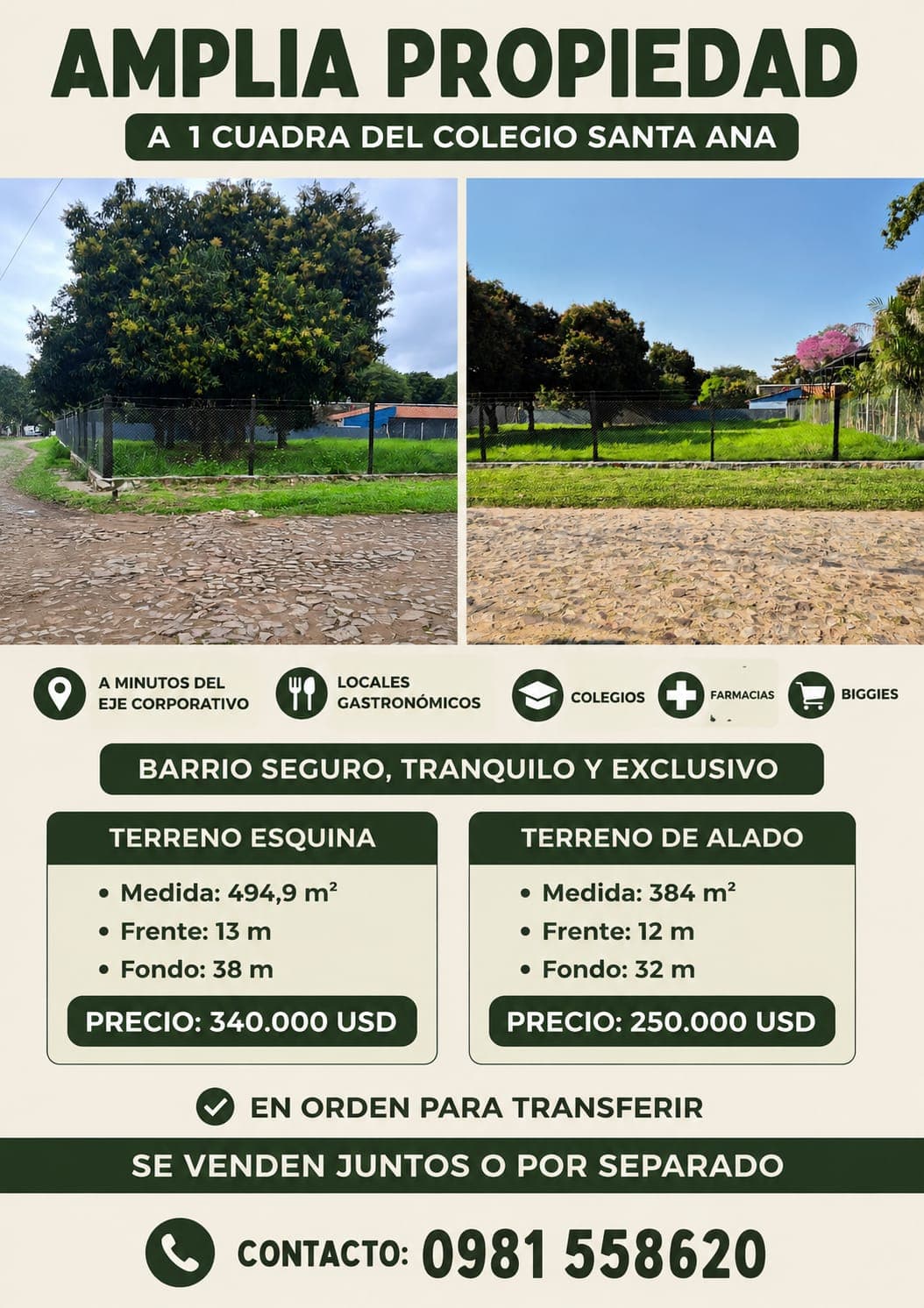 Terrenos en Venta – Zona Santa Ana, Asunción