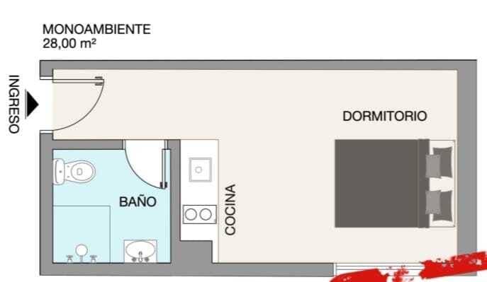 EN VENTA MONOAMBIENTE EN EDIFICIO MADRID – 3