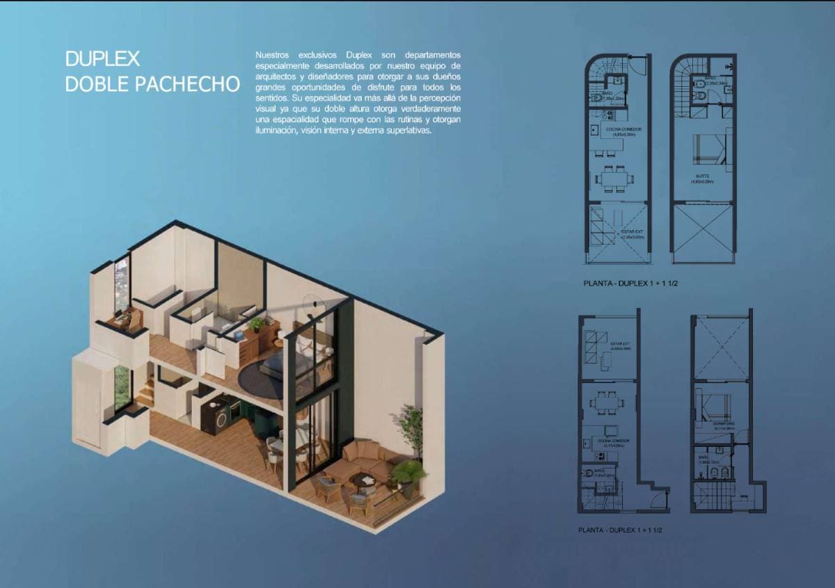 Depto. de 1 Dorm. en DOBLE PACHECO | Recoleta – 3