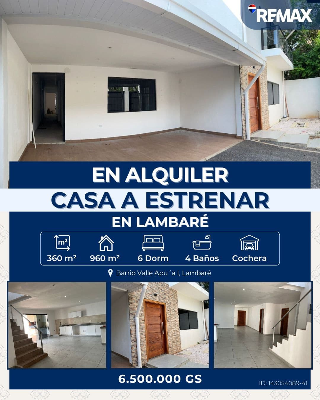 Alquilo Casa a estrenar en Lambare