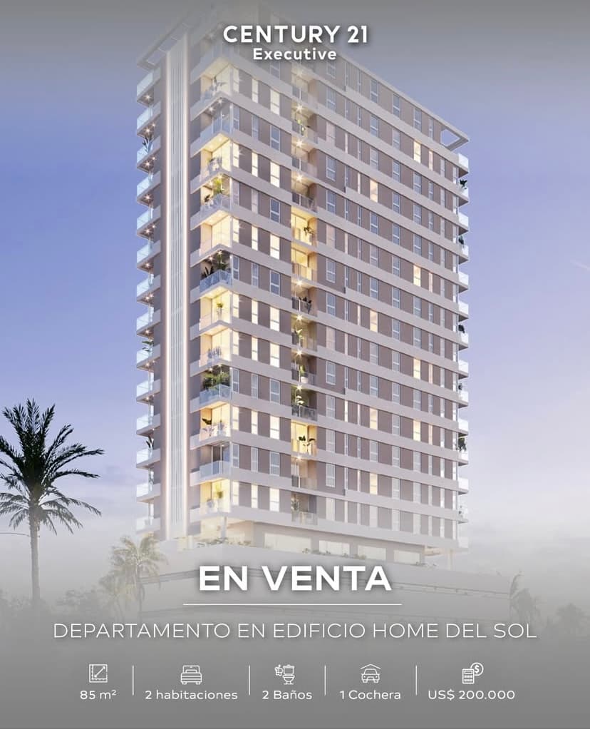 Vendo Departamento de dos dormitorios en el Edif Home del Sol