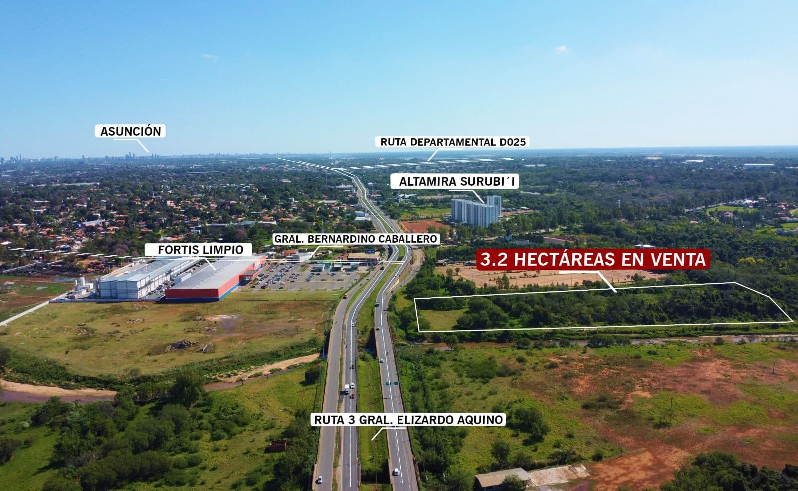 Vendo 2,3 Hectáreas en Mariano Roque Alonso, Zona Fortis – 3