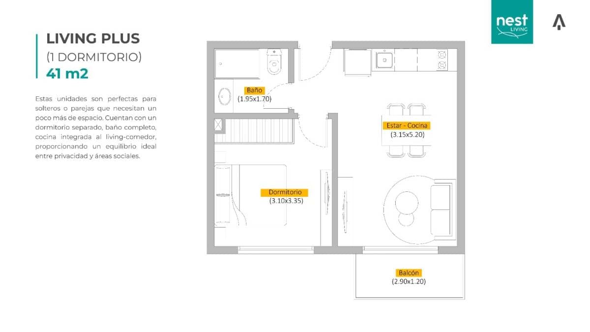 EN VENTA DPTOS. EN POZO EN EDIFICIO NEST LIVING - ZONA EJE CORPORATIVO – 3