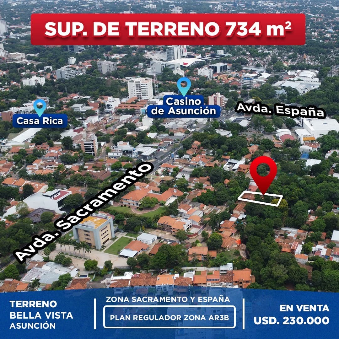 Oferta Terreno 734m2 Sacramento y España – 2