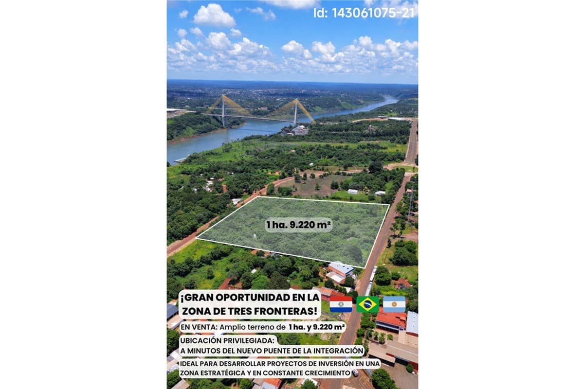VENDO TERRENO EN ALTO PARANA