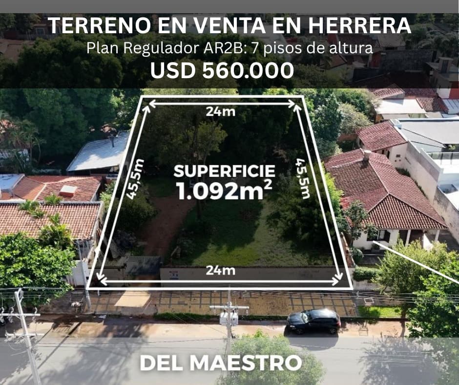 Terreno en venta en Herrera – 1.092 m² | Ideal para desarrollo – 2