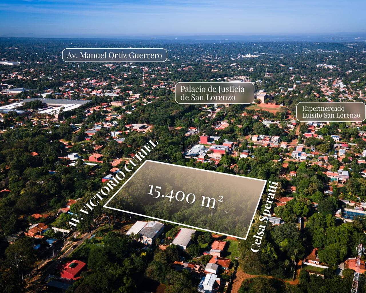 VENDO 15.400 mt2 EN SAN LORENZO - 2.600.000 USD – 2