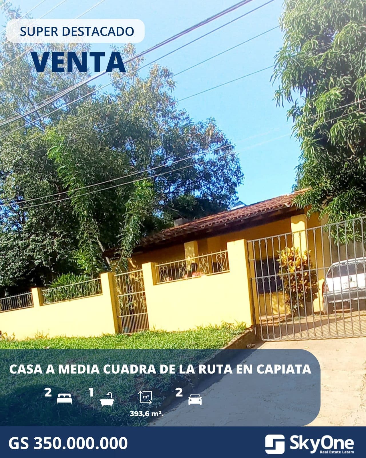 VENDO CASA EN CAPIATA A MEDIA CUADRA DE LA AVDA THOMPSON