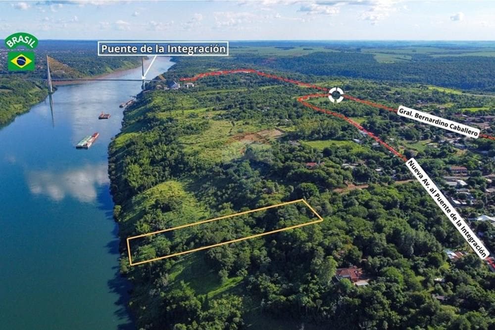 VENDO ENORME TERRENO EN PRESIDENTE FRANCO LIMITE CON BRASIL FRENTE AL RIO