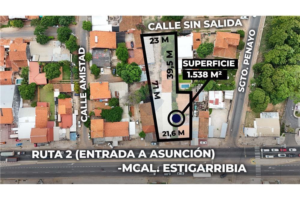 En venta terreno sobre Ruta 2 de 1538 M2 – 2