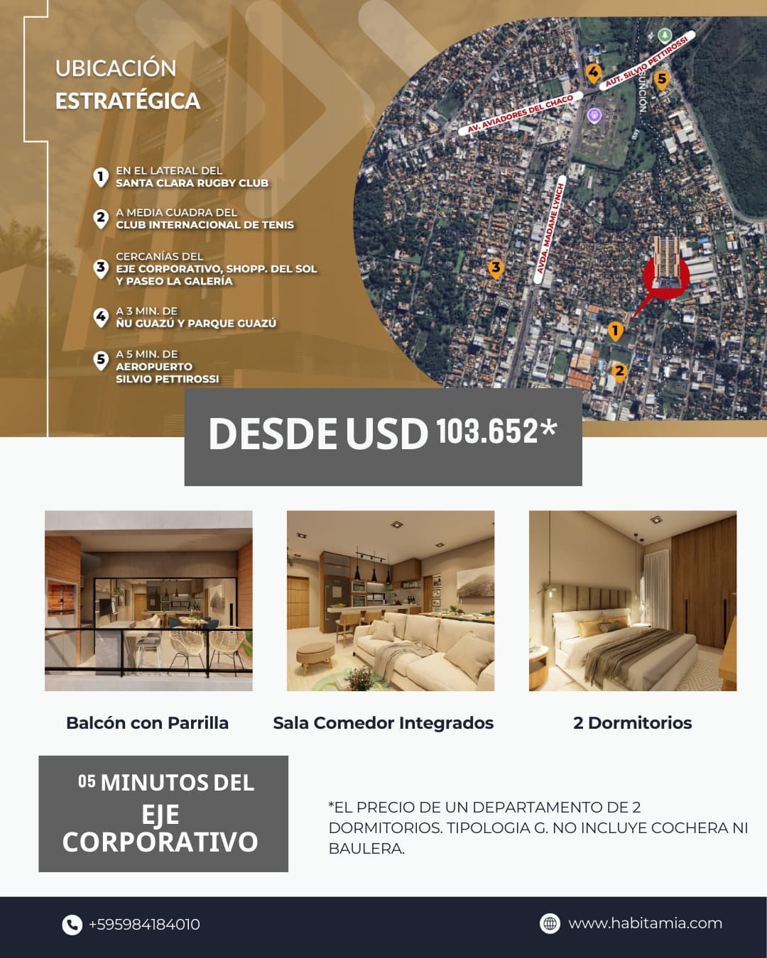 VENDO DEPARTAMENTOS 2 DORMITORIOS EN POZO ZONA CIT – 2