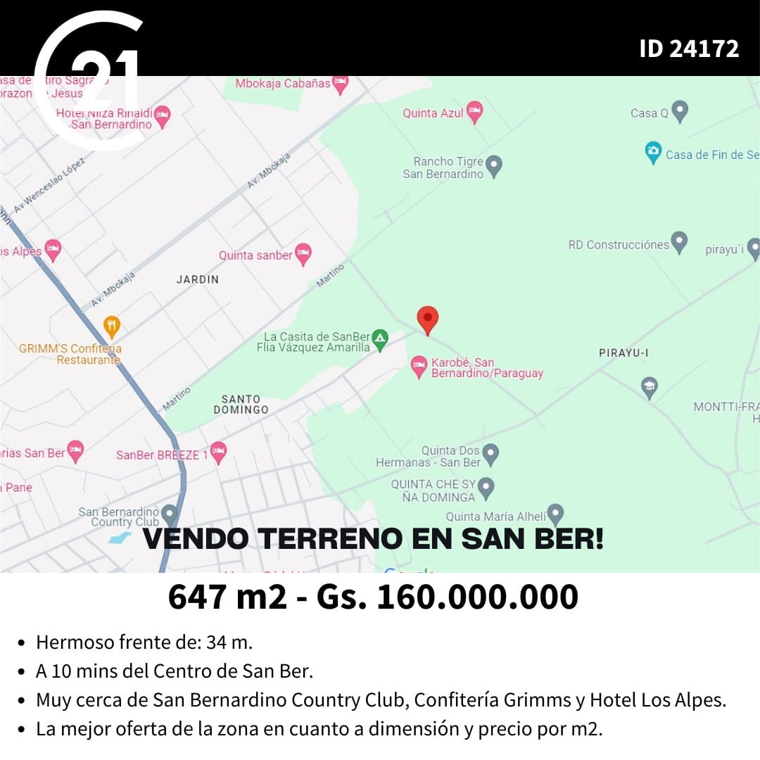 VENDO HERMOSO TERRENO EN SAN BERNARDINO Gs.160.000.000 – 2