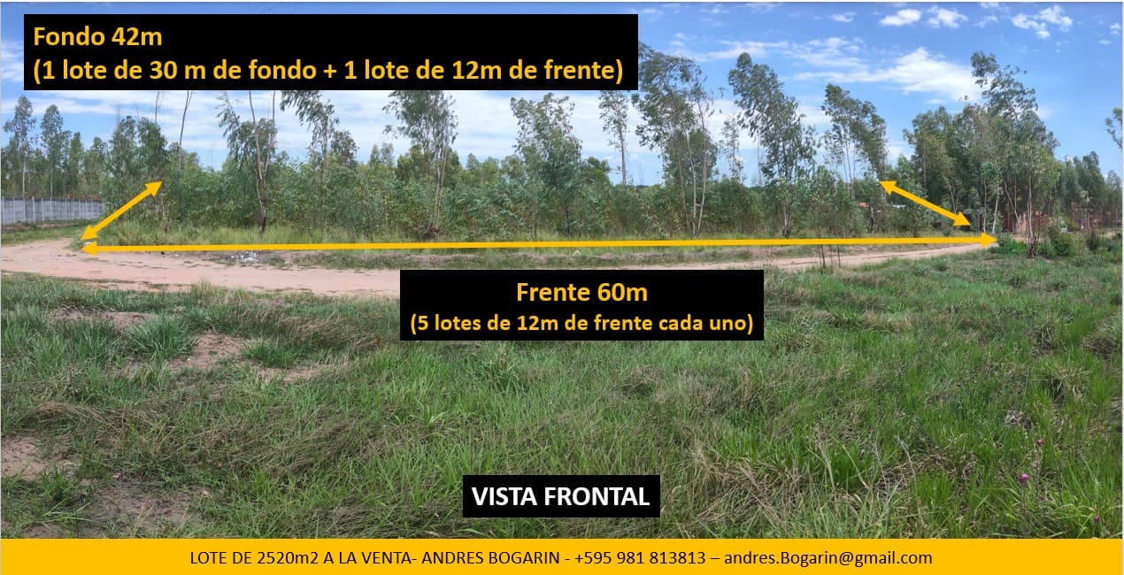 Vendo Hermoso Lote 2520m2 Con 2 Esquinas – 2