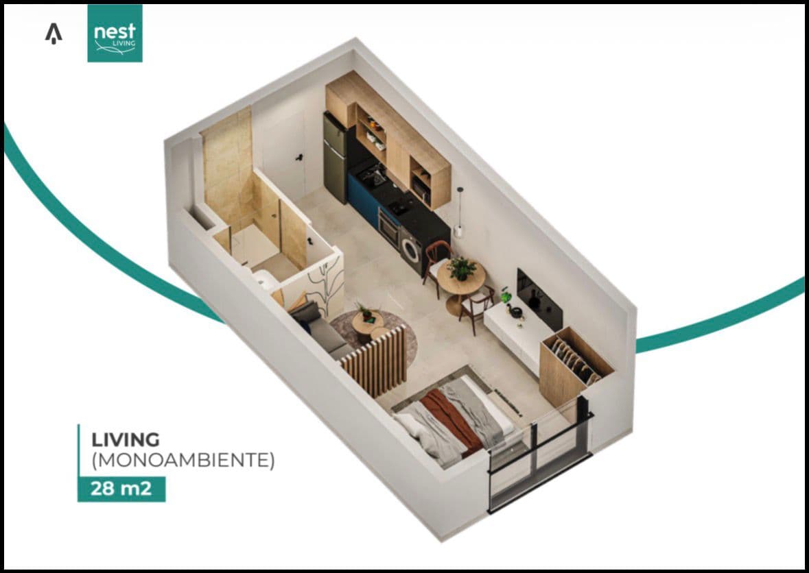 VENDO MONOAMBIENTE EN NEST LIVING, ASUNCION – 3