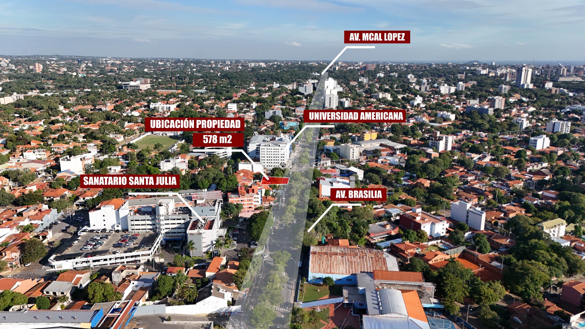 VENDO TERRENO SOBRE LA AVDA BRASILIA