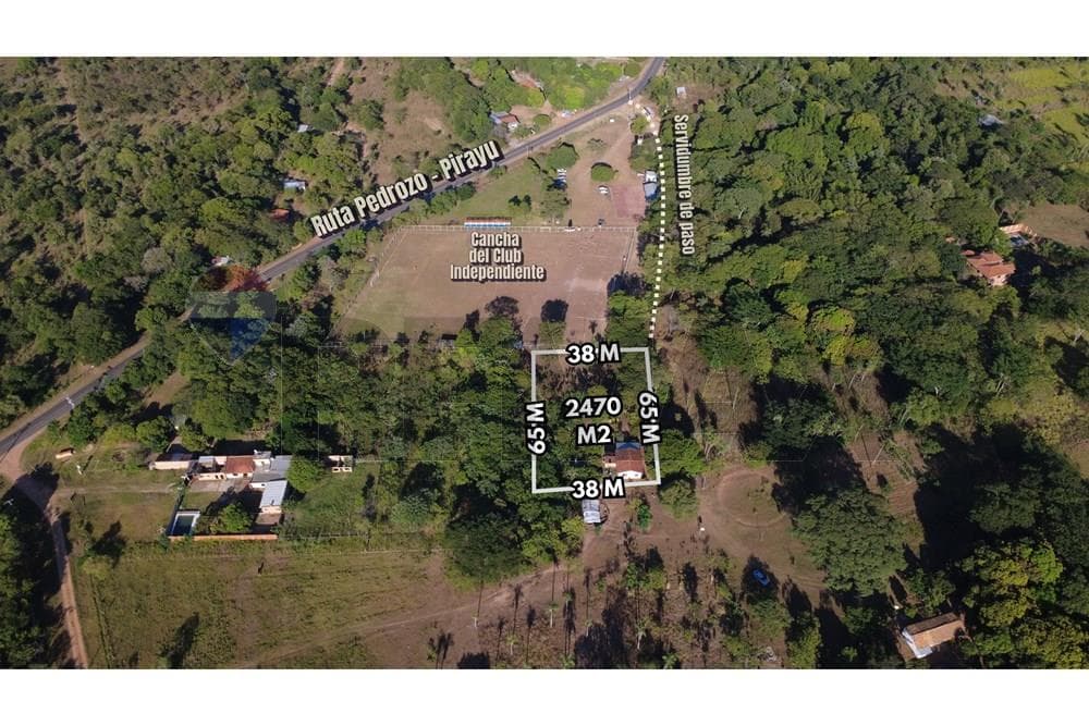 Terreno de 2.470 en Ypacarai Pedrozo